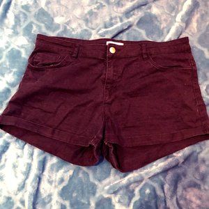 Black Denim Jean Roll-Cuff H&M Shorts